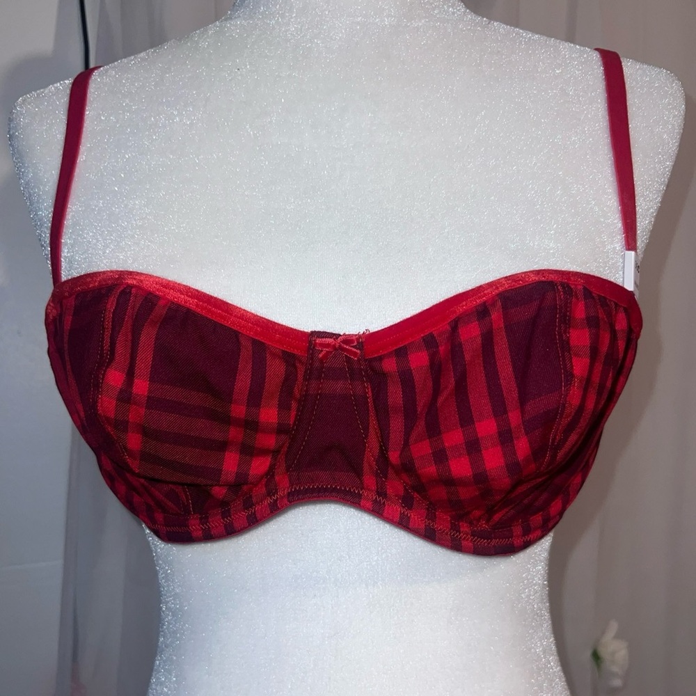 PINK Victoria's Secret Red Checkered Bra
